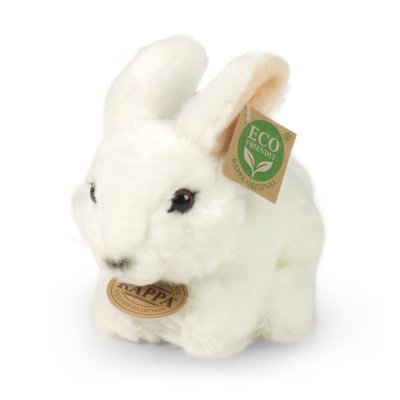 Rappa Plyschkanin vit 18 cm ECO-FRIENDLY