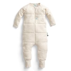 ERGOPOUCH Kombinezon do spania z bawełny organicznej Onesie Oatmeal Marle 6-12 m, 2,5 tog