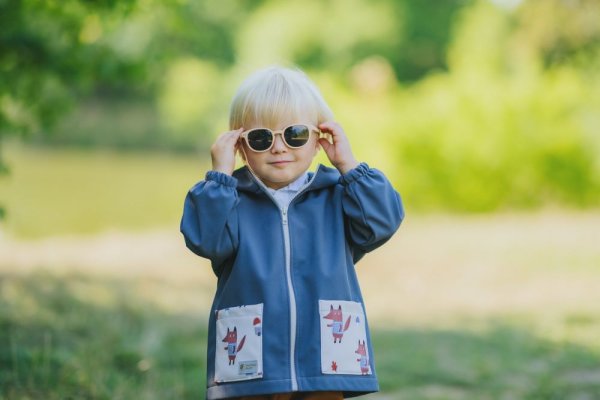 Detská softshellová bunda s membránou Monkey Mum® - Tajuplný výlet s líškou