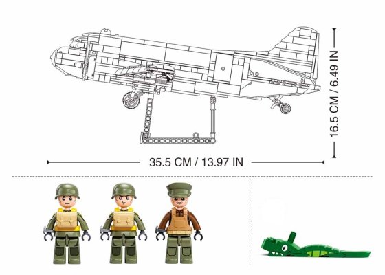 Sluban M38-B1366 Transportné lietadlo Douglas C-47