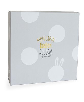 Doudou Darčeková sada - Plyšový zajačik krémový 26 cm