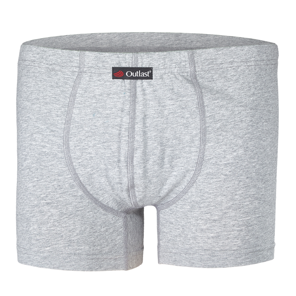 Boxer homme fin couture plate Outlast® - chiné gris 3XL