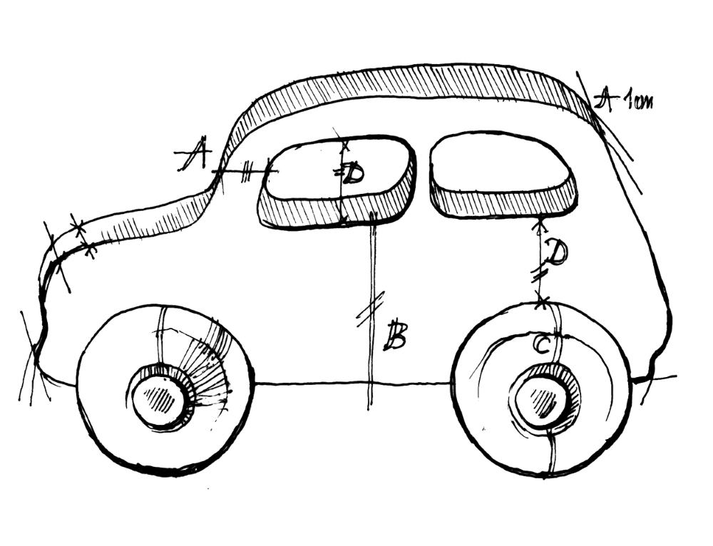 Wooden Story Kleines Französisches Spielzeugauto