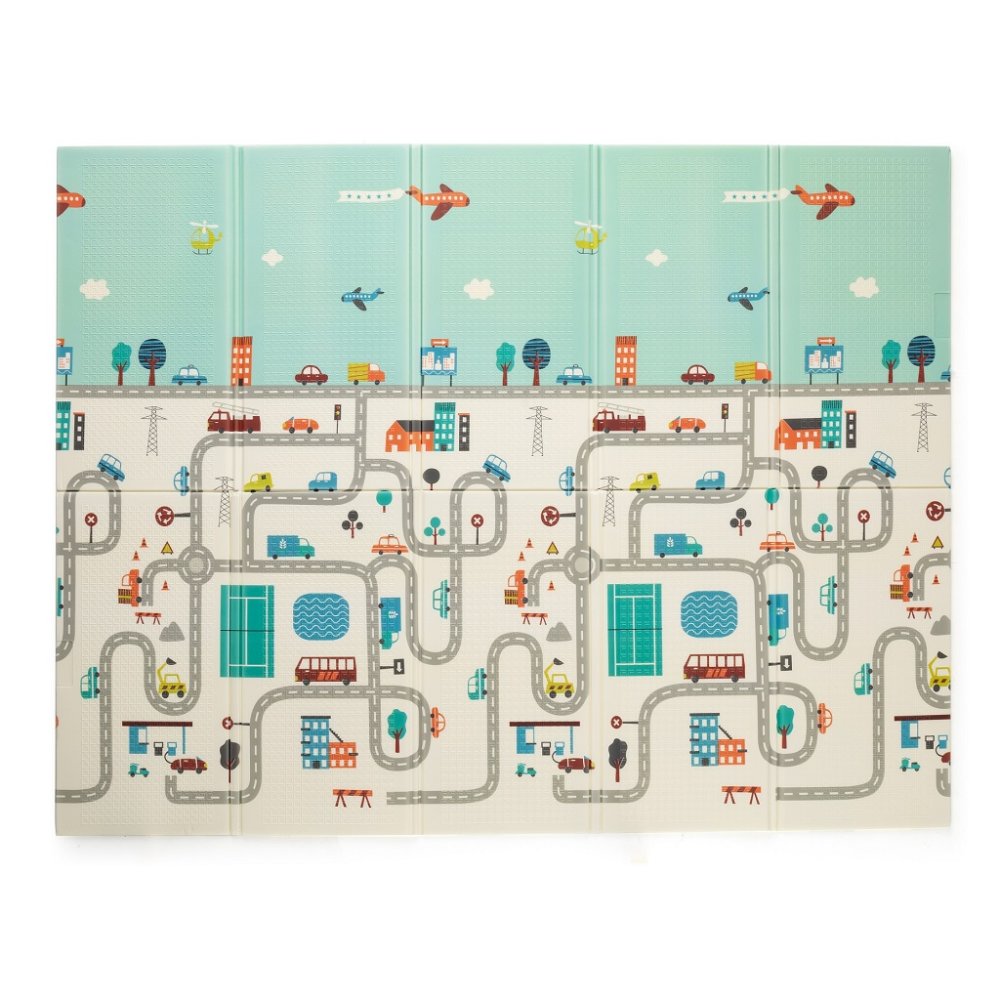 PETITE&MARS Foldable Play Mat Campy Elephant&City