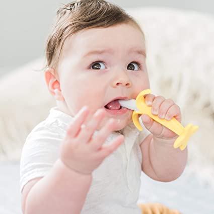 NUBY Silicone Teether Banana 3m +