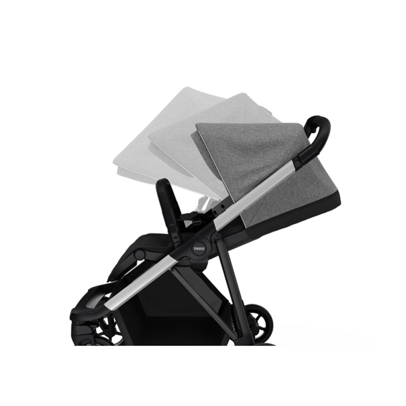 THULE Stadtkinderwagen Shine Grey Melange Auf Aluminium