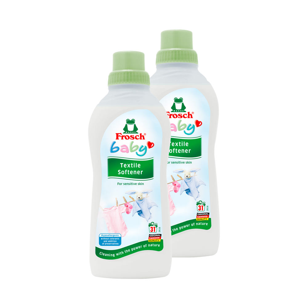 FROSCH EKO Baby Hipoalergiczny Płyn Zmiękczający Do Tkanin Niemowlęcych I Dziecięcych 2x750 Ml