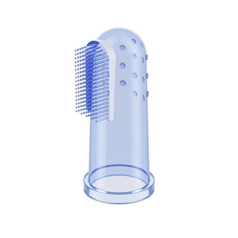 BABYONO Brosse à Dents Doigt Avec étui Bleu