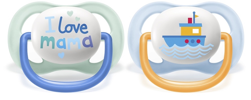 Philips AVENT Smoczek Ultra air Text 0-6m chłopiec, 2 szt - obrazek 3
