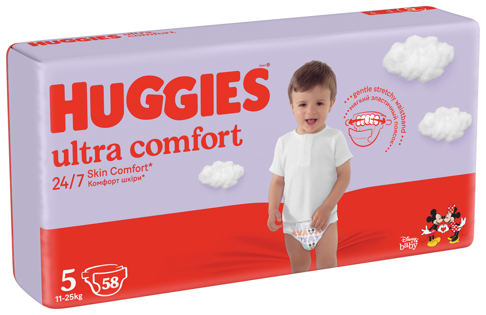 4x HUGGIES® Eldobható Pelenkák Ultra Comfort Mega 5 (11-25 Kg) 58 Db