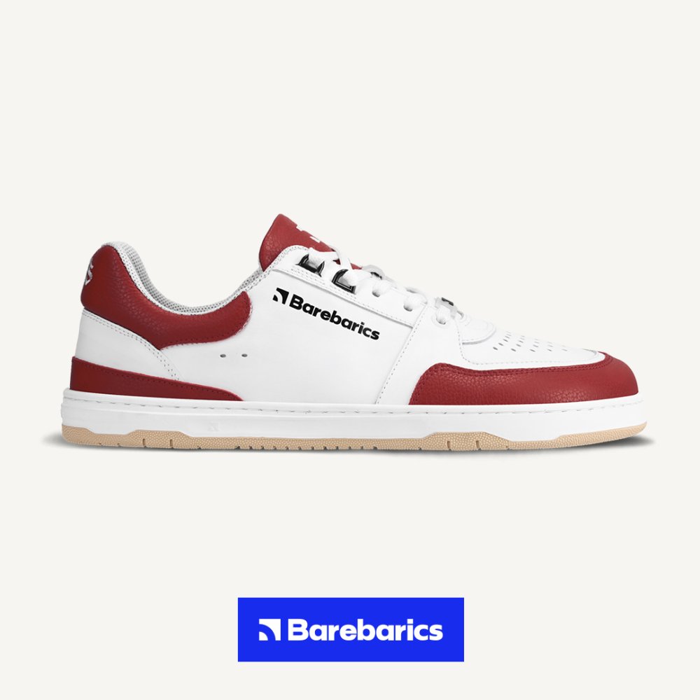 Zapatillas Barebarics Wave Barefoot - Blanco Y Rojo Carmesí 47 Red