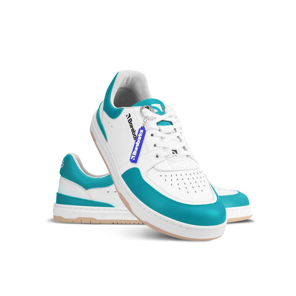 Barebarics Wave Barefoot Sneakers - Wit En Donker Turquoise 39 Turquoise