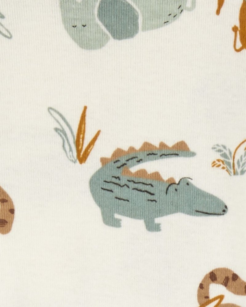 Body à manches longues CARTER'S Bleu/Vert Safari garçon 4 pièces 6 m/taille. 68 – Image 3