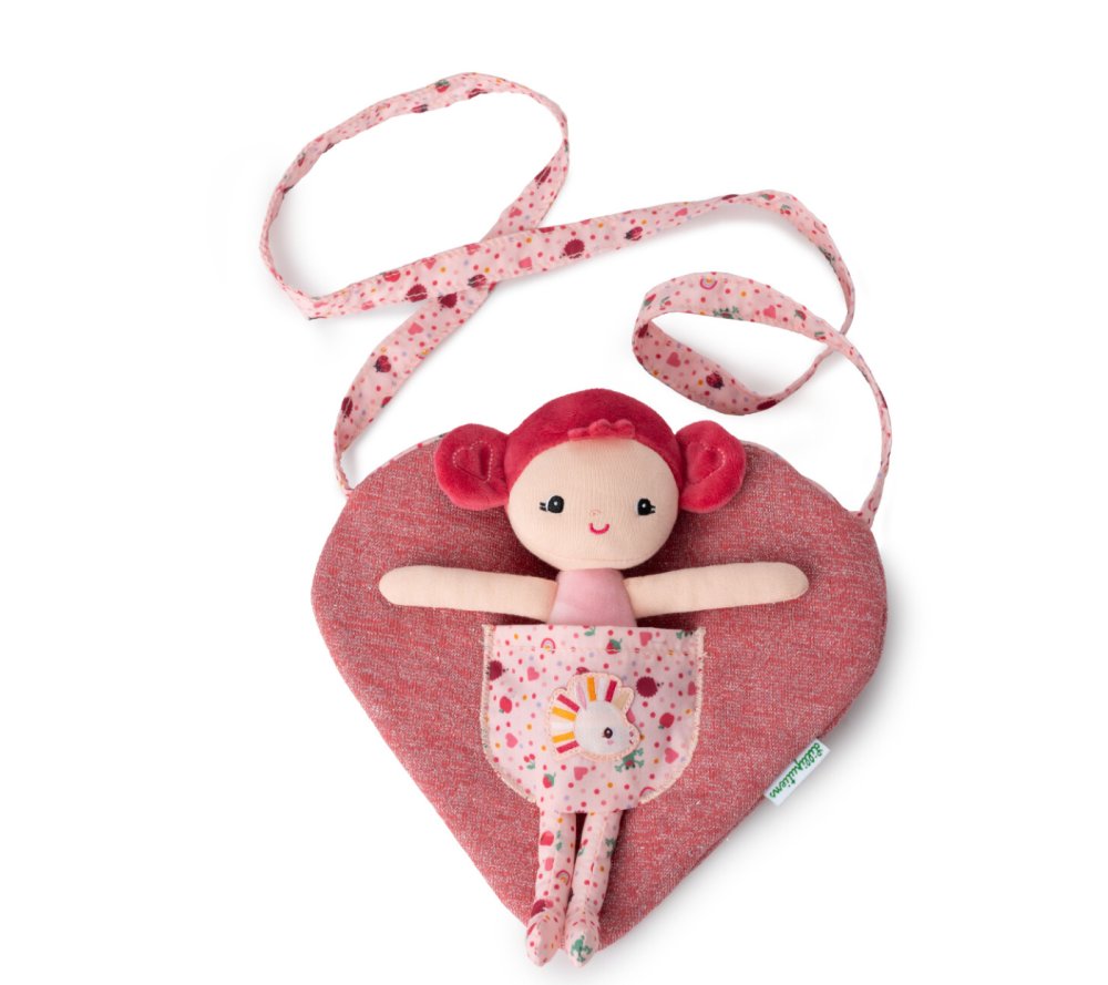 Lilliputiens - Sac à main en forme de cœur avec une poupée Aline – Image 4