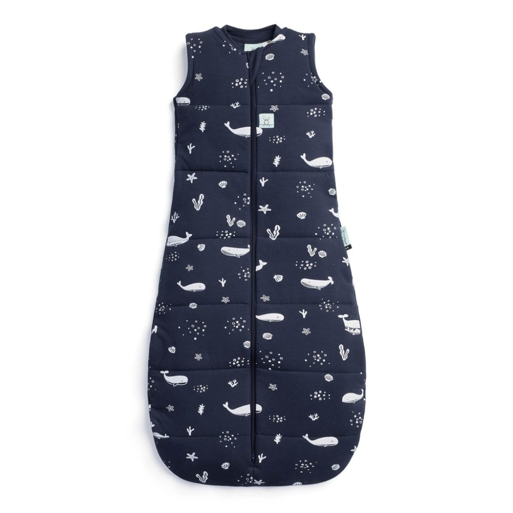 ERGOPOUCH Sac de couchage en coton biologique Jersey Whale 3-12 m, 6-10 kg, 2,5 tog