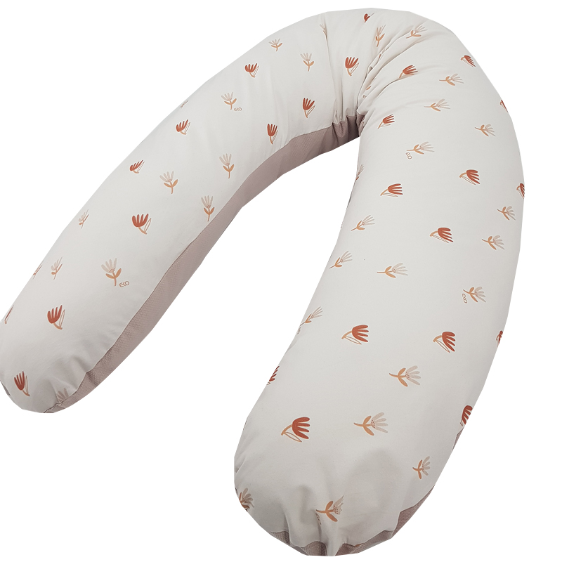 Coussin d'allaitement EKO velvet Beige Meadow 180cm – Image 3