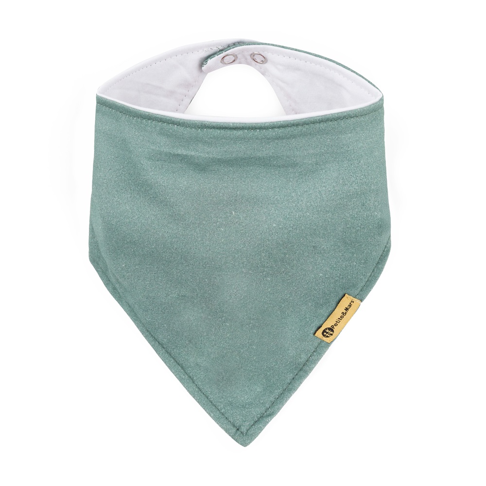 PETITE&MARS Lätzchen Bandana Luke 2 Stk. Beige Kiwis&Misty Green 3m+ – Bild 5