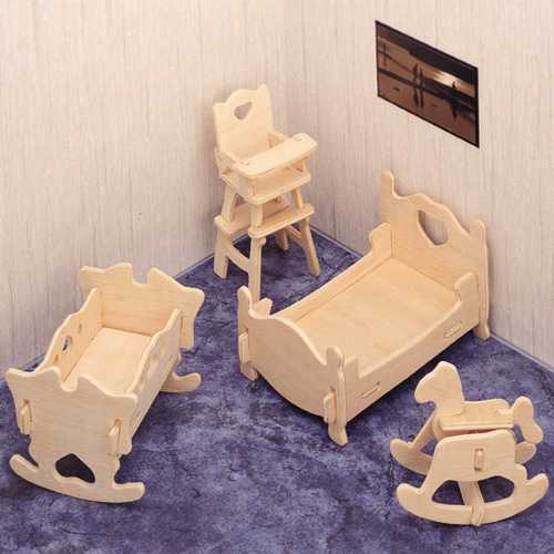 Woodcraft Puzzle 3D en bois Chambre d'enfant