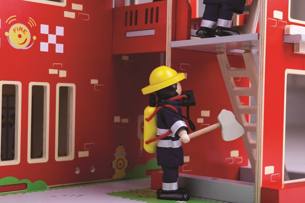 Bigjigs Toys Caserne de pompiers – Image 6