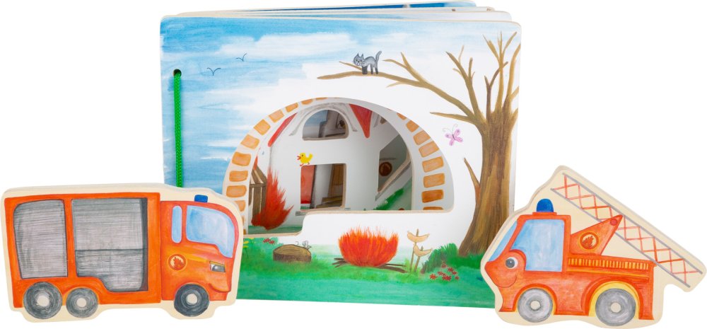small foot Livre en bois pompiers – Image 5