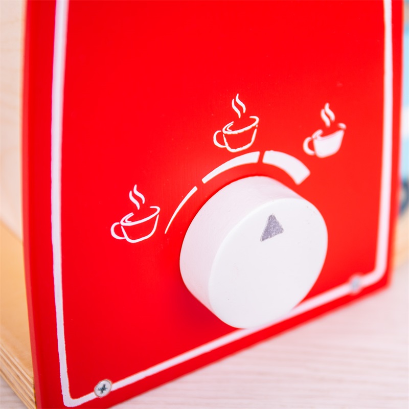 Bigjigs Toys Fa kávéfőző piros - Image 5