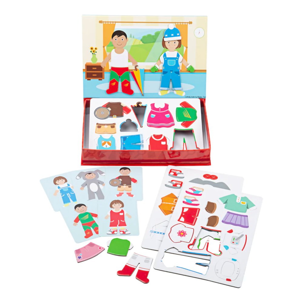 Bigjigs Toys Puzle magnético de vestir Ropa
