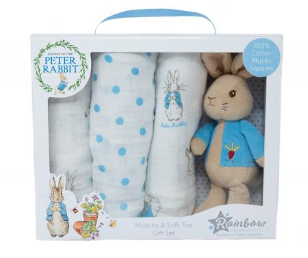 Coffret cadeau Rainbow Peter Rabbit avec couches