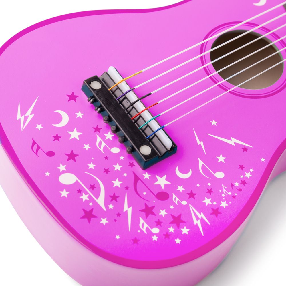 Tidlo Guitarra de madera Star rosa - Imagen 3