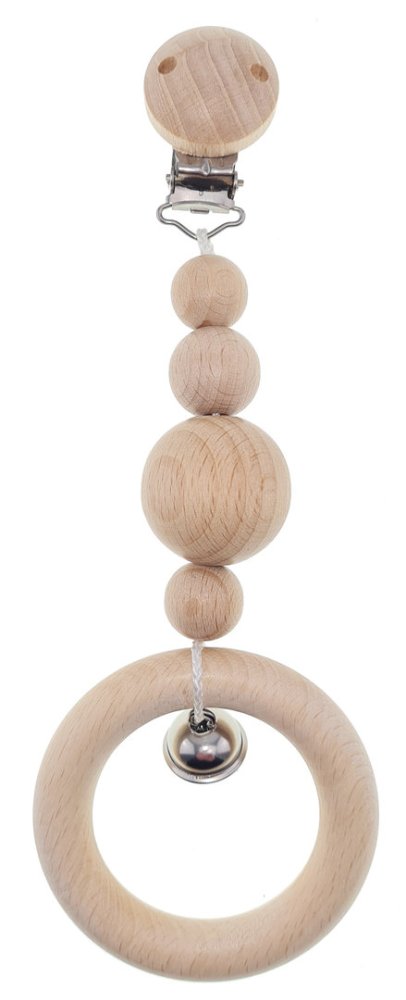 Hess Łańcuszek do wózka z dzwoneczkiem naturalny krótki