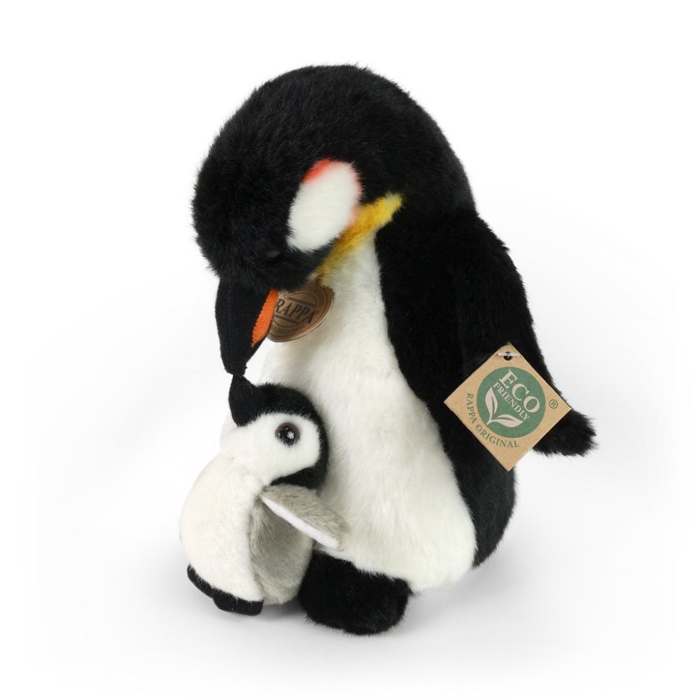 Rappa Plüss pingvin kölyökkel 22 cm ECO-FRIENDLY