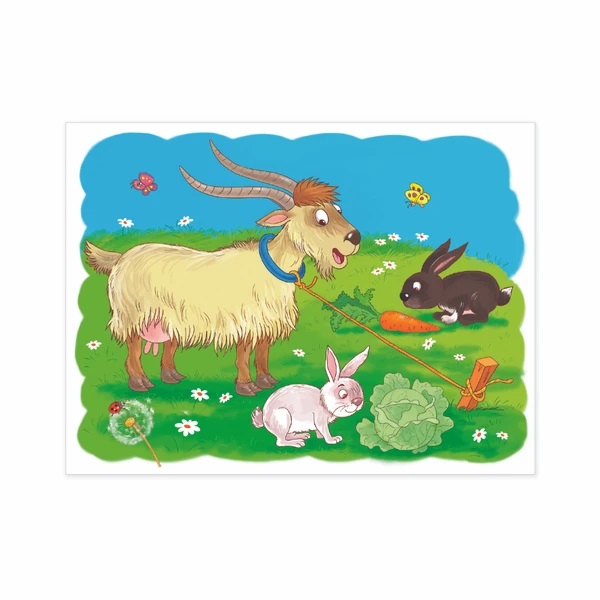 Dino Drewniane kostki obrazkowe Na farmie 12 kostek - obrazek 6