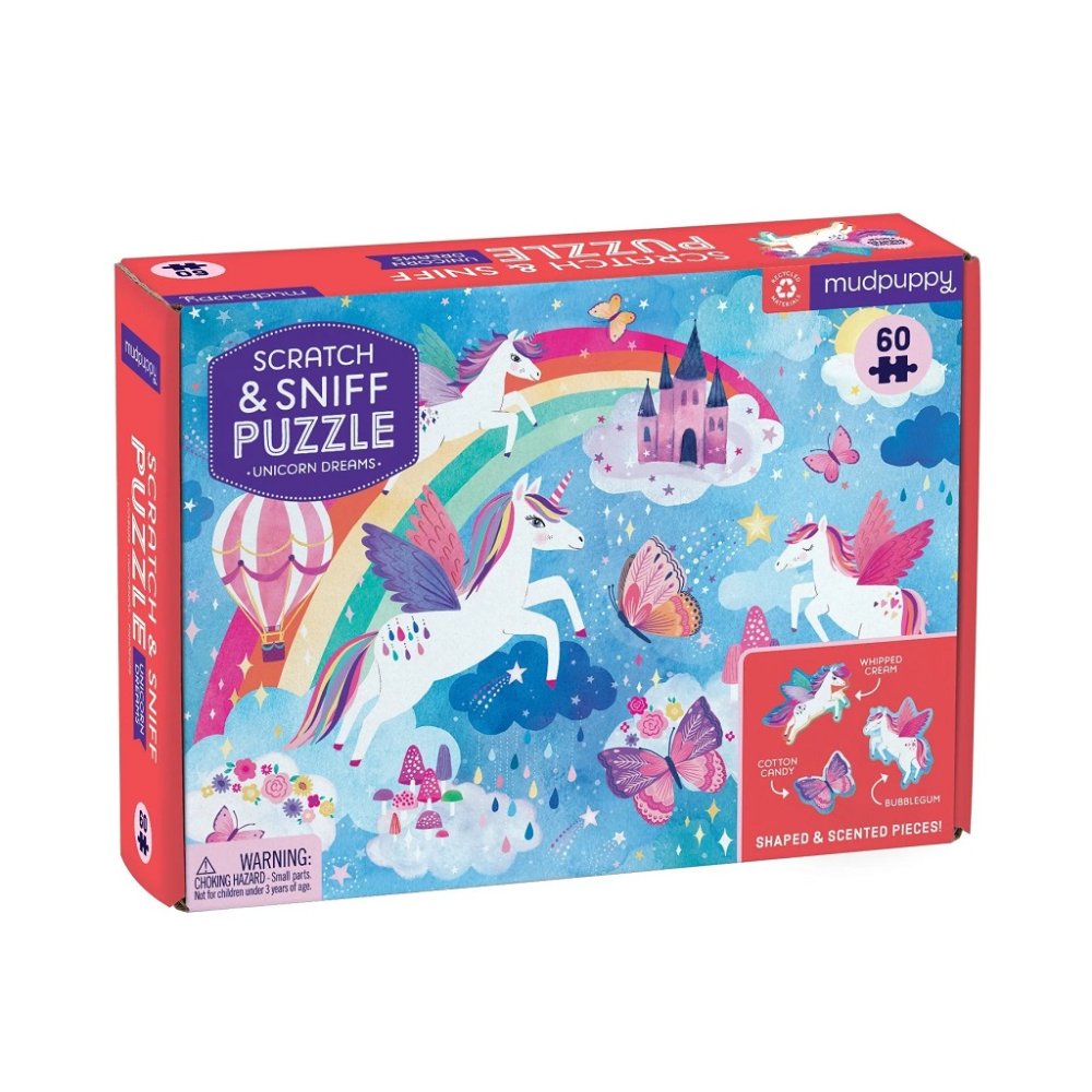 Mudpuppy Puzzle Sueños de Unicornio perfumado de 60 piezas