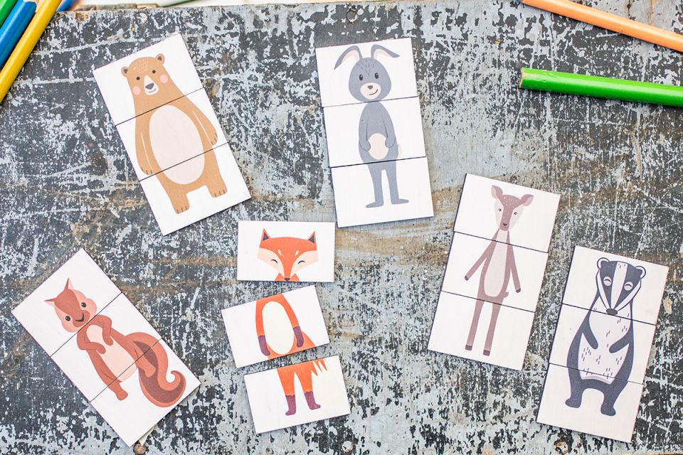 BeWooden Puzzle Cabeza, cuerpo, piernas - Lišárna