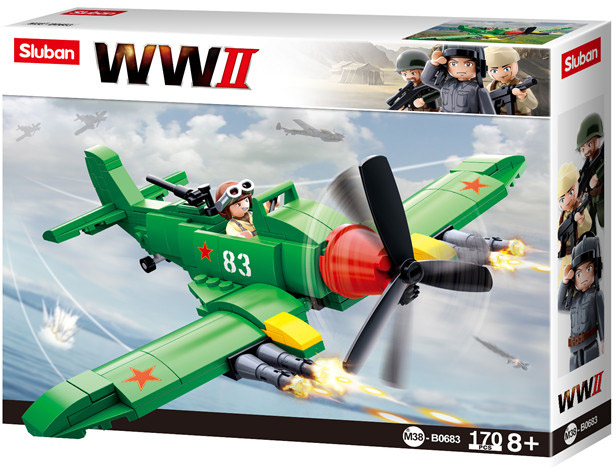 Sluban WWII M38-B0683 Avión de combate soviético Ilyushin II