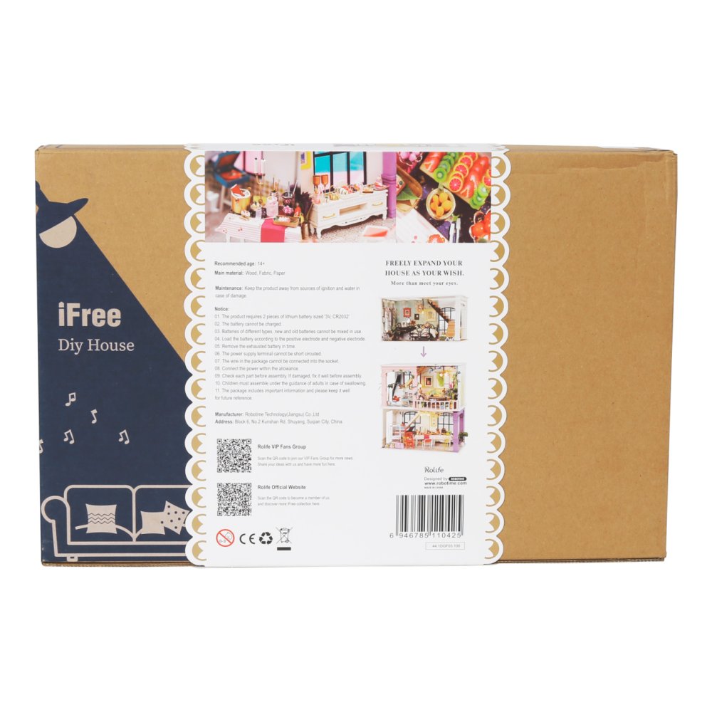 Puzzle 3D en bois RoboTime - Miniature de maison de poupée - Fête dans la salle à manger – Image 4