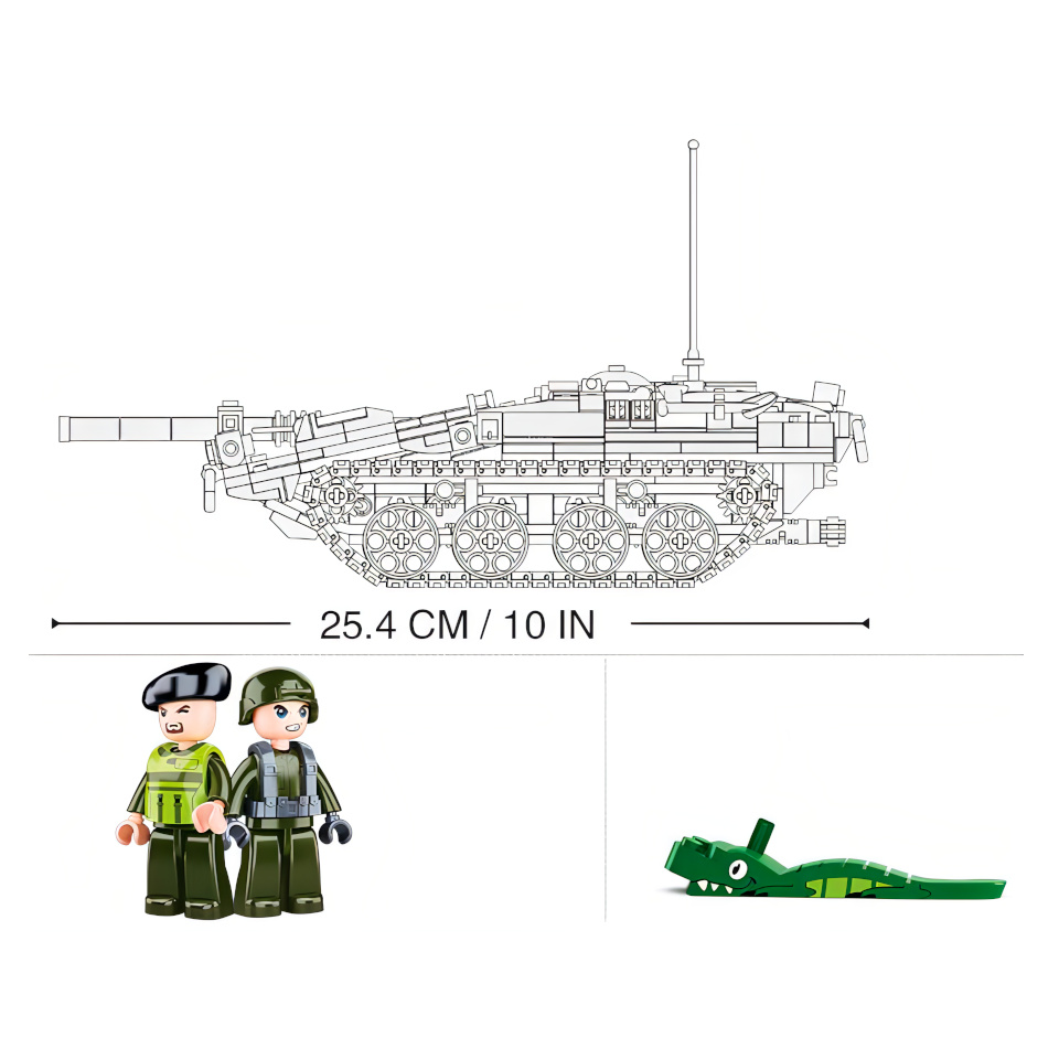 Sluban Model Bricks M38-B1010 Tanque de batalla STRV103 - Imagen 5