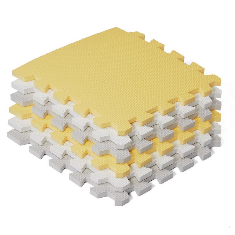 KINDERKRAFT Alfombra puzle de espuma Luno 150 x 180 cm Yellow, 30 piezas - Imagen 7