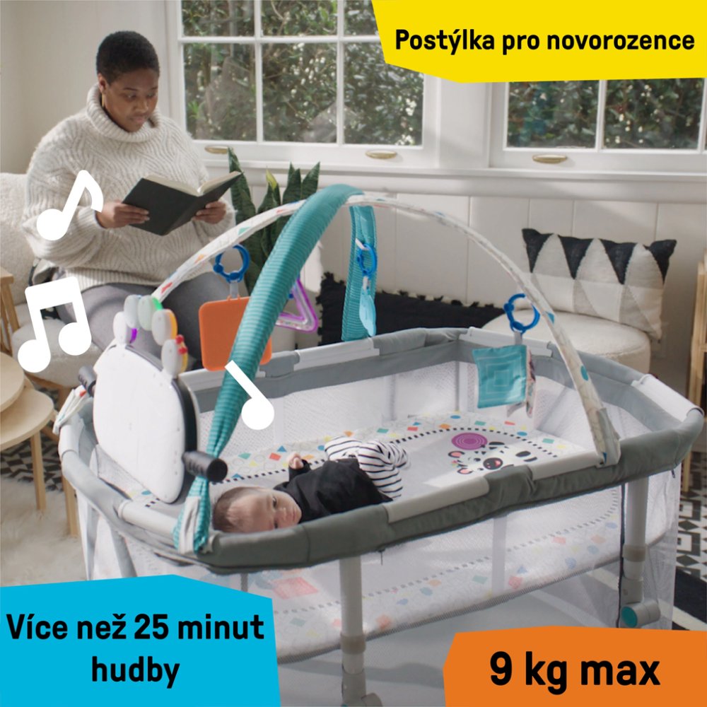 BABY EINSTEIN Kiságy játszótérrel és zongorával 3 az 1-ben Kick & Snooze™ 0h+ - Image 4