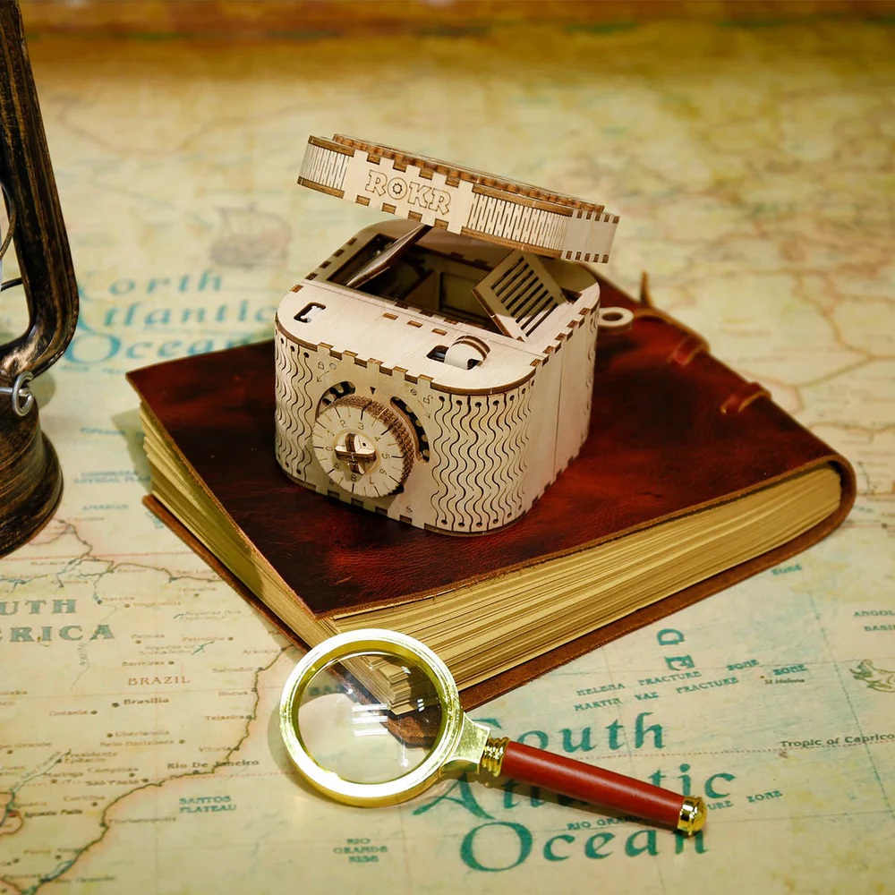 RoboTime 3D dřevěná mechanická skládačka Šperkovnice (obrázek 8)