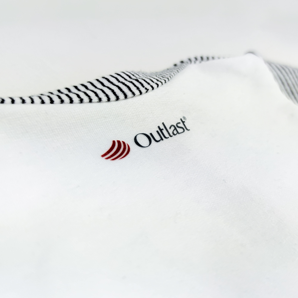 Body smanicato DR a righe Outlast® - orso bianco/riga bianco nero 86 - immagine 4