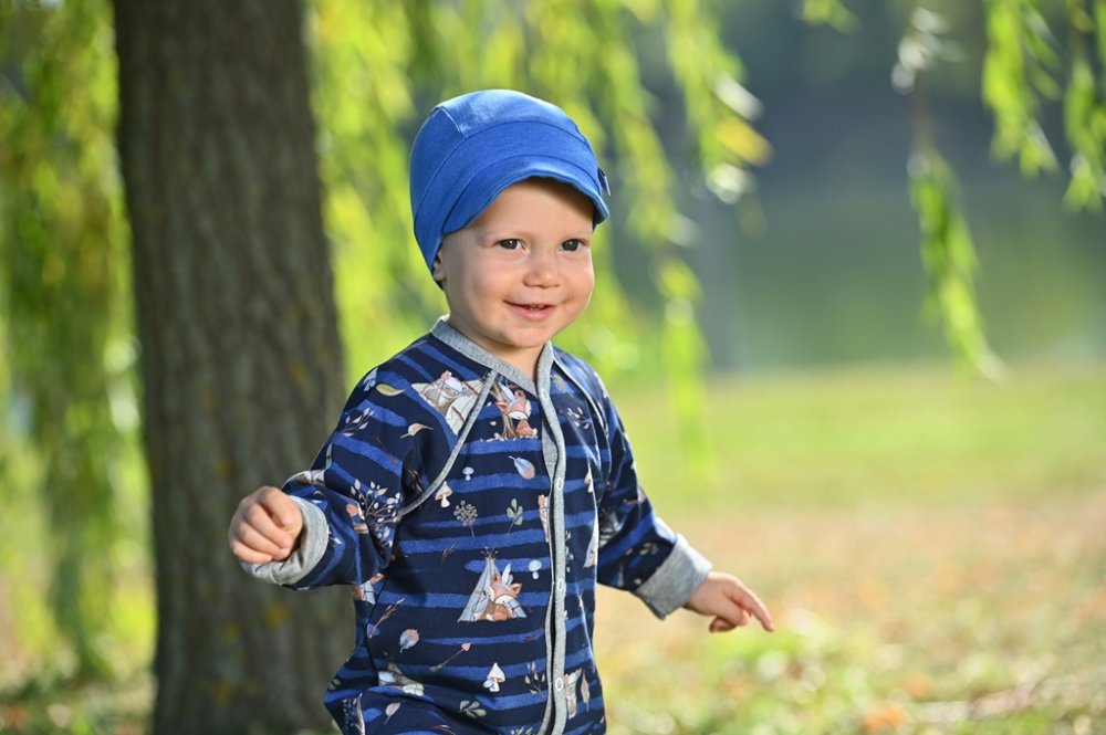 Veste doublée Outlast® - Animaux bleu foncé tipi/chiné gris 62-68 – Image 6