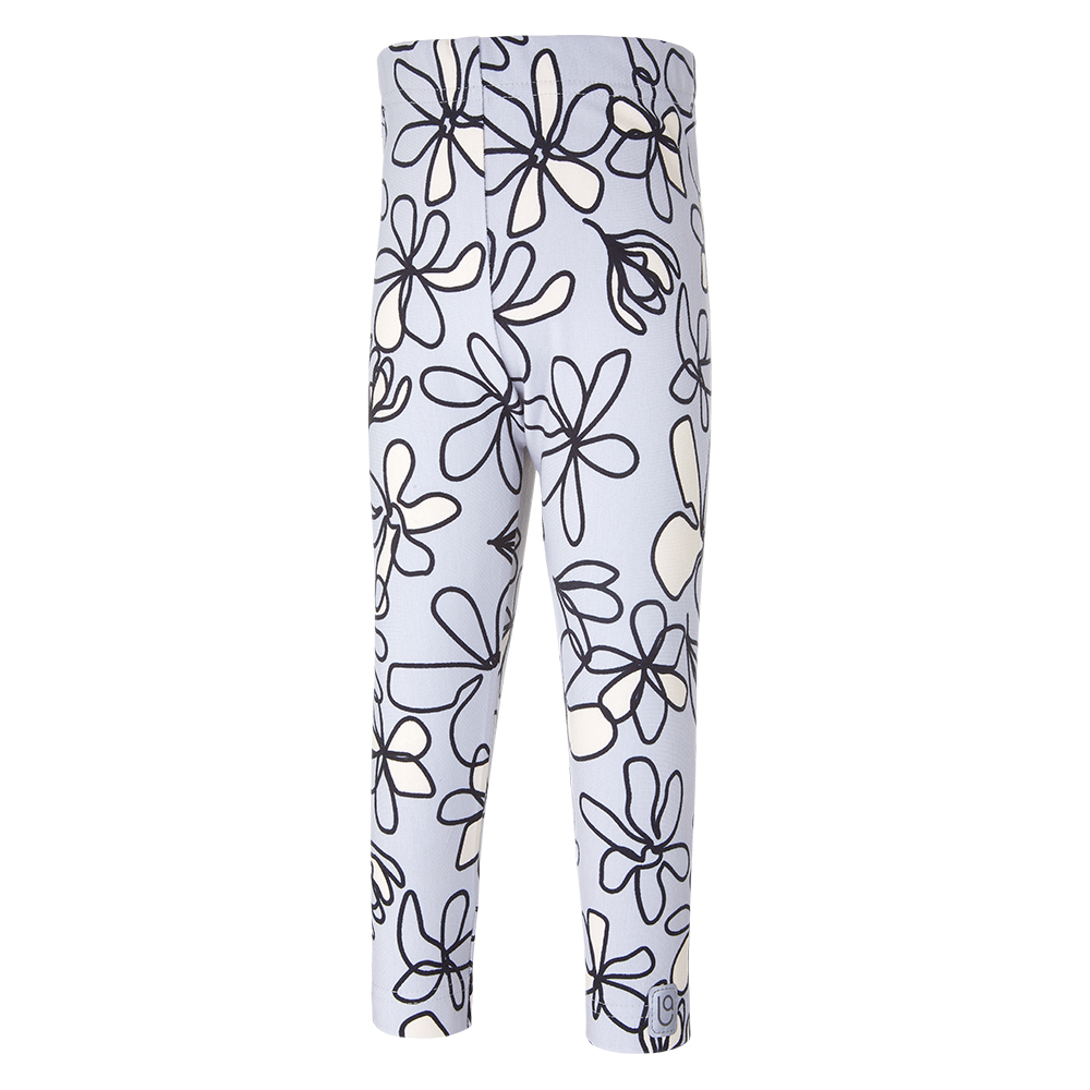 Leggings - fleurs gris clair 104
