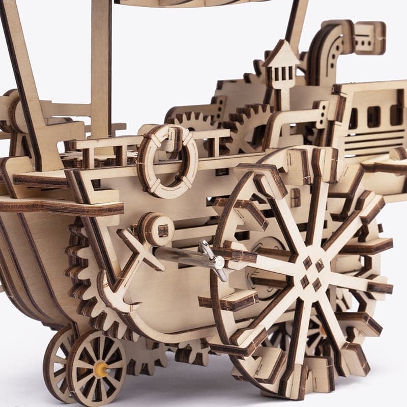 RoboTime 3D dřevěná mechanická skládačka Fantastická vzducholoď (obrázek 7)