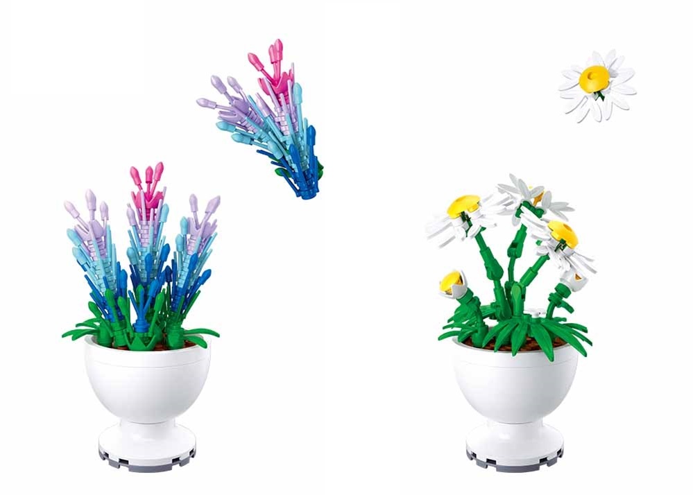 Sluban Flowers M38-B1077 Květiny jarní malé Displej 6 ks (obrázek 5)