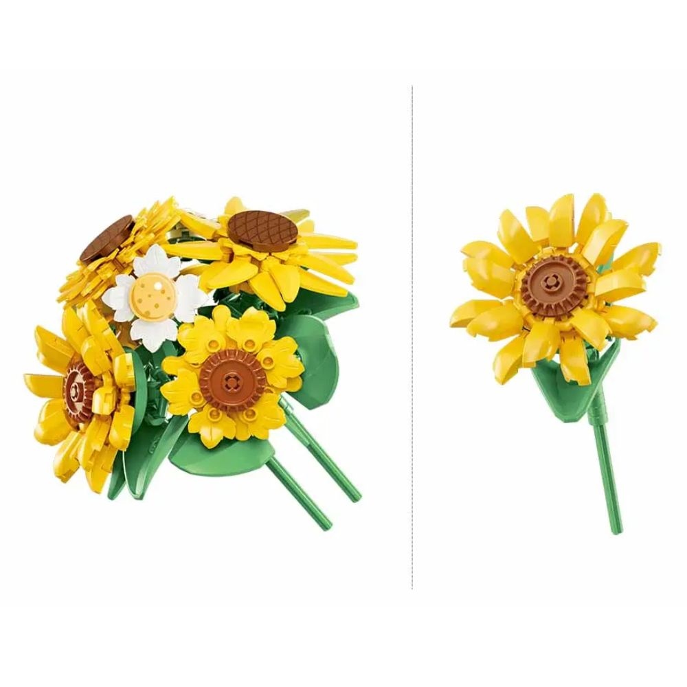Sluban Flowers M38-P8062 Kytice slunečnic a kopretin ve váze (obrázek 4)