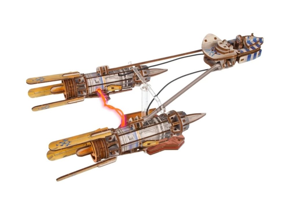 Ugears 3D dřevěná mechanická skládačka Star Wars Závodní kluzák Anakin Skywalker (obrázek 5)