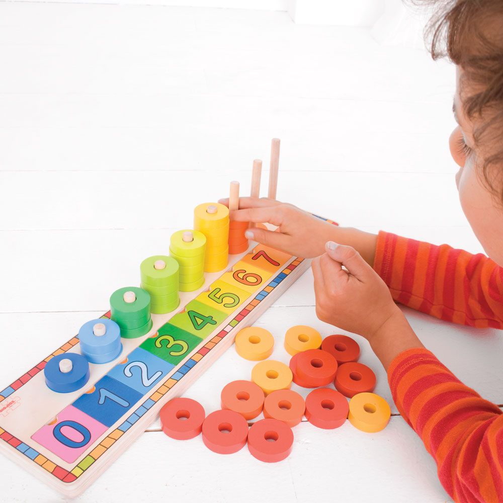 Bigjigs Toys Deska nasazování s čísly (obrázek 5)