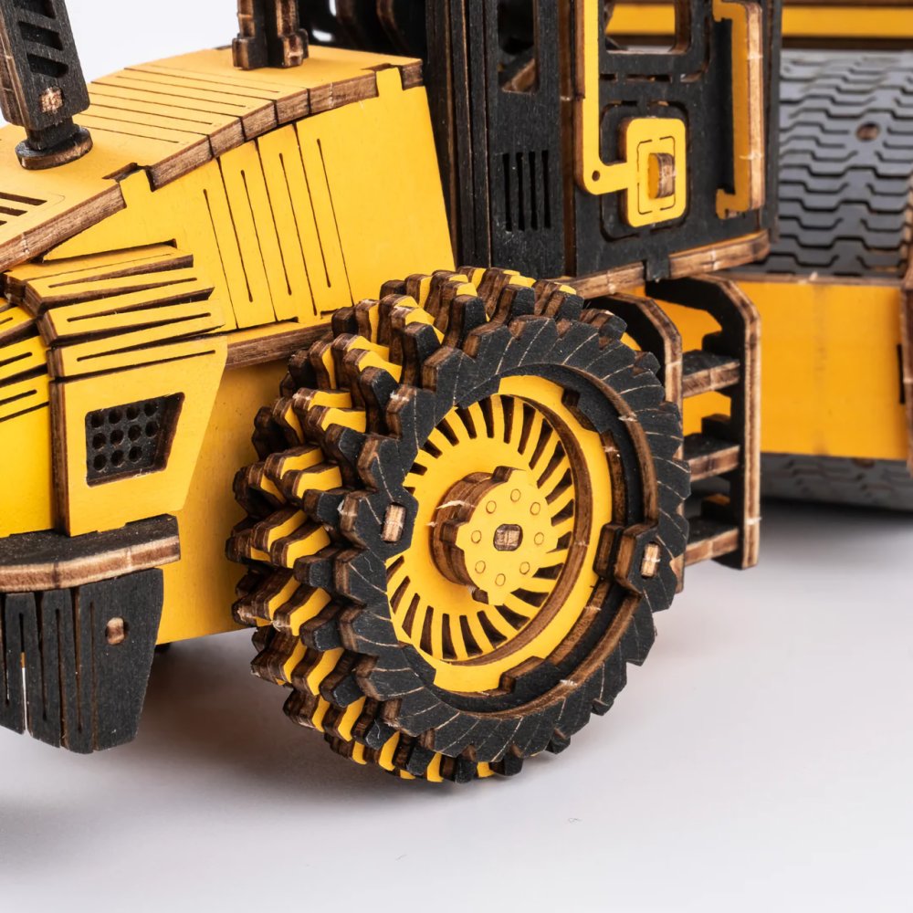 RoboTime 3D dřevěná mechanická skládačka Silniční válec (obrázek 6)