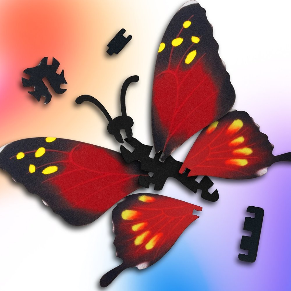 EscapeWelt 3D dřevěné puzzle Motýl (obrázek 6)