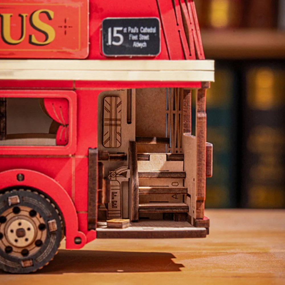 RoboTime 3D dřevěná skládačka Londýnský double-decker (obrázek 8)
